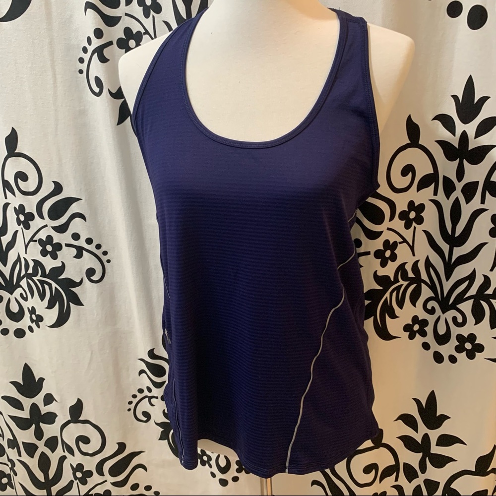 Womens 90 Degree by Reflex Navy Blue Racerback Tank Top Size Large
